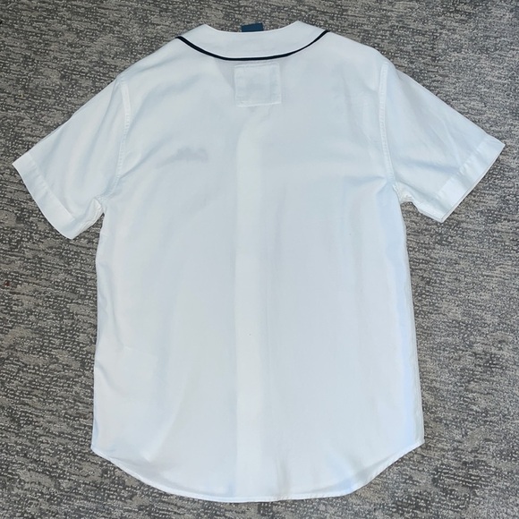 Mens Baseball Button Down Jersey  T Shirts - Picture 2 of 2